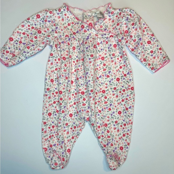 Kissy Kissy Floral Print Footie Pajamas Newborn - Picture 1 of 4